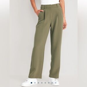 NWOT Old Navy Olive Extra High Rise Taylor Wide Leg Trouser Size Small